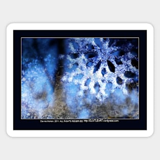 snowflake in blue 8 Magnet